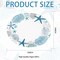50Pcs Ocean Oval Paper Plates 10" x 12" Large Disposable Heavy Duty Blue Coastal